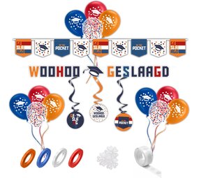 Party Love NL Partylove® Geslaagd Versiering Feestpakket In The Pocket! 23 Stuks Party Love NL Partylove® Geslaagd Versiering Feestpakket In The Pocket! 23 Stuks